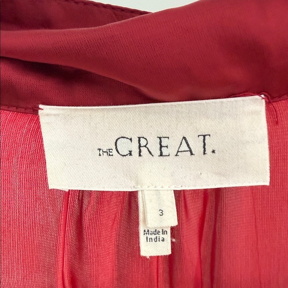 THE GREAT. Red Embroidered Maxi Dress - Picture 3 of 4